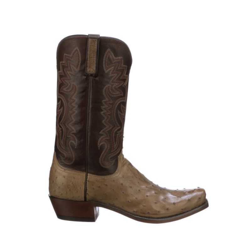 Lucchese | Men's Dante - Olive + Chocolate - Click Image to Close