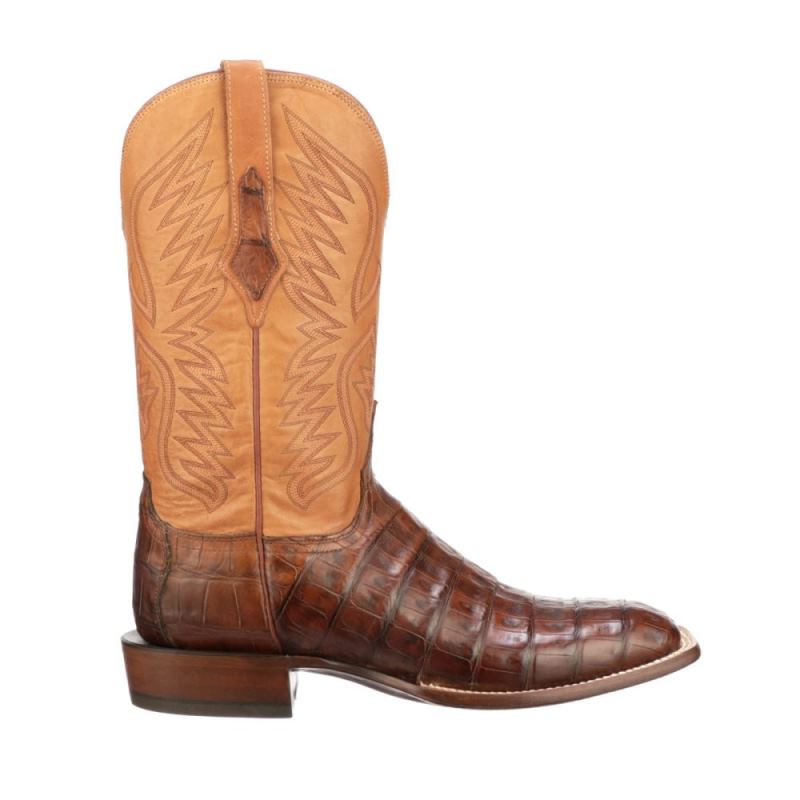 Lucchese | Men's Bryan Exotic Distressed - Tobacco