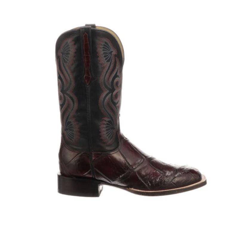 Lucchese | Men's Roy - Black Cherry + Black